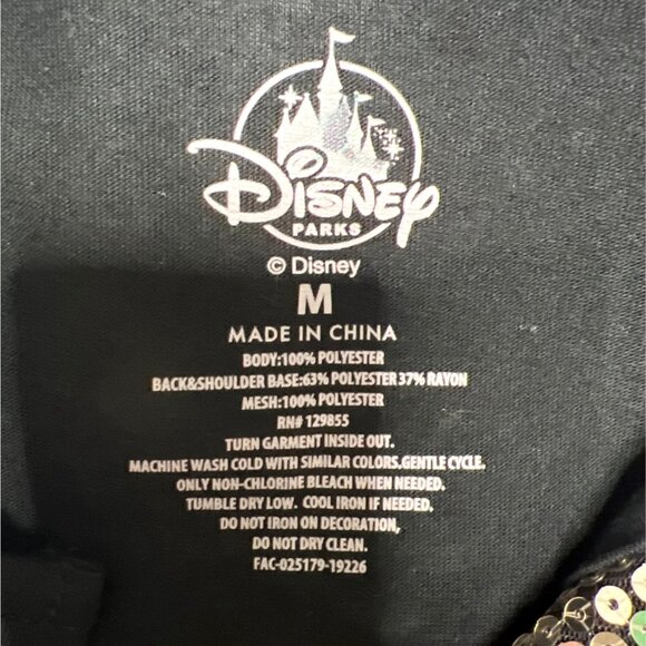 Disney Alice In Wonderland Cold-Shoulder Multicolor Top Adult Size Medium - Picture 5 of 7